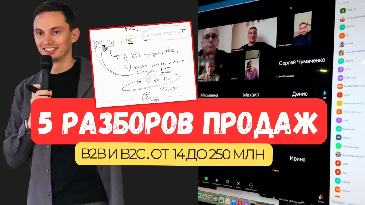 Вчера провёл разборы в прямом эфире «Точные действия для рекордов продаж в 2026»