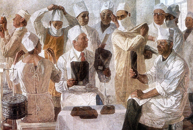 Андрей Курнаков «Ответственные за жизнь» (1980 г.). Групповой портрет орловских хирурго...