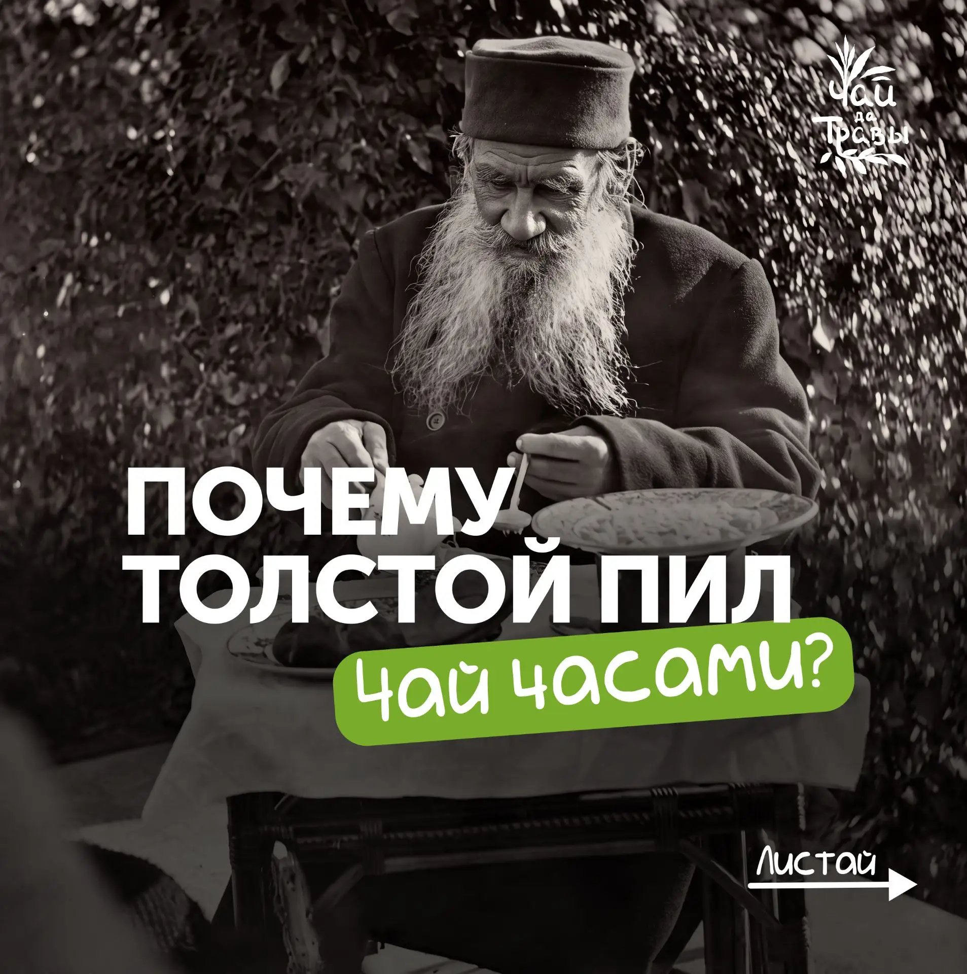 🌿Друзья, а вы сколько раз подливаете чай за один вечер? В Ясной Поляне могли сидеть часами — и никт
