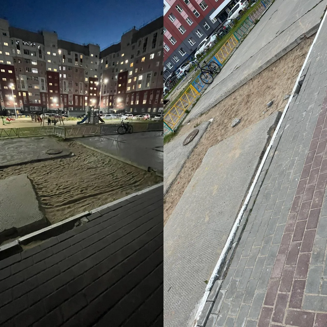 🏗️ Тротуар у дома на Строителей, 20А не достроен