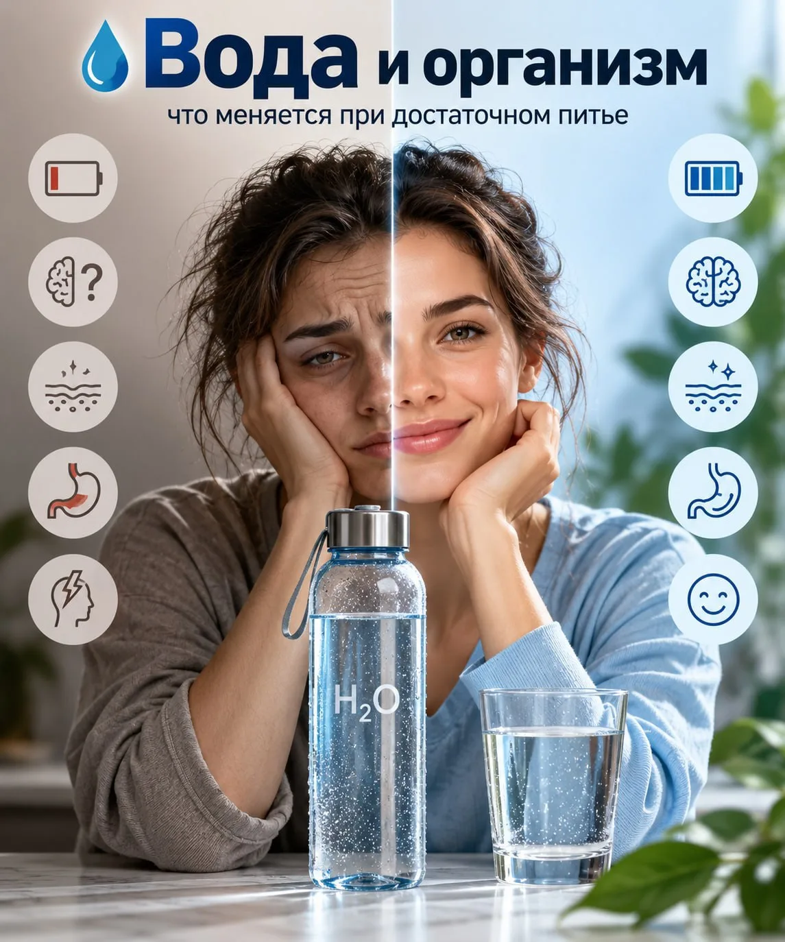 💧 Вода и организм: что меняется при достаточном питье?