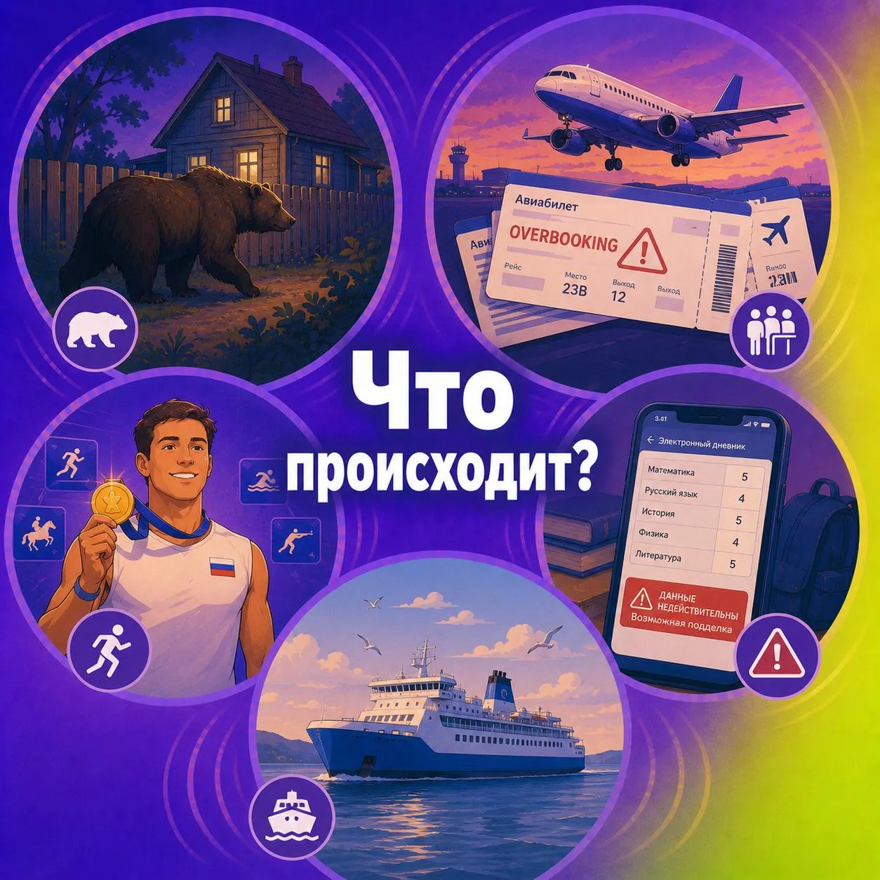 🗞 Медведь напал на пенсионерку, россияне взяли золото на ЧМ, мошенники придумали фейко...