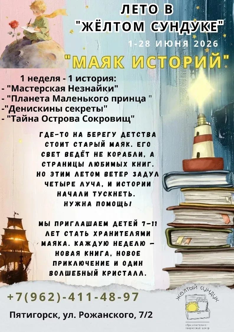 Летний городской арт-лагерь в Пятигорске для детей 7–12 лет
