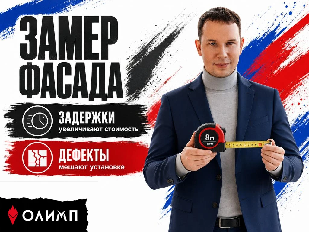 Замер фасада до заказа 🏢📐