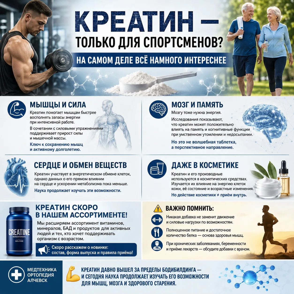 💪 Креатин — только для спортсменов? На самом деле всё намного интереснее