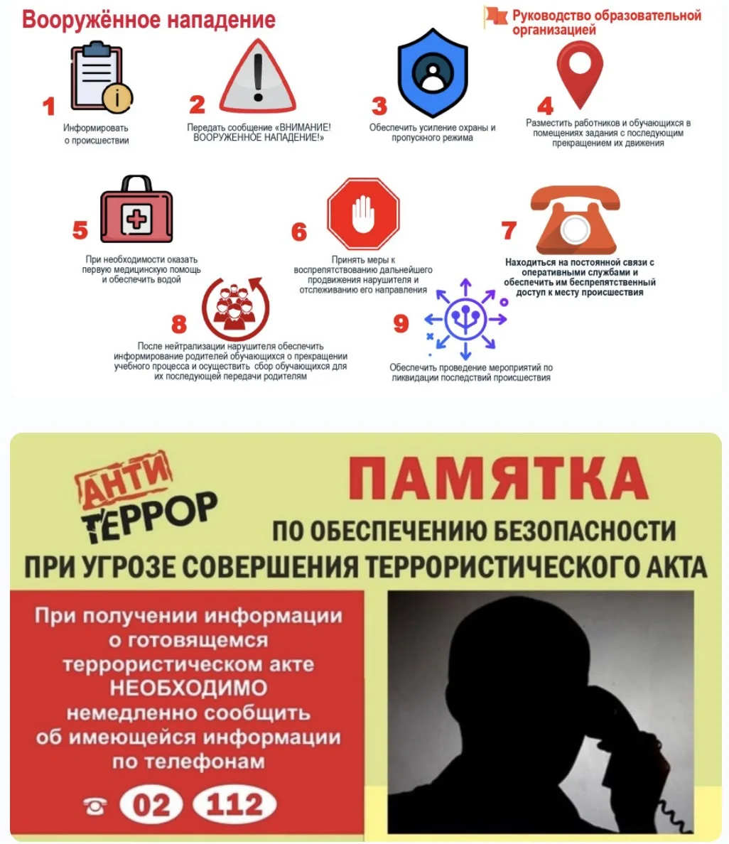Памятка «Действия при угрозе возникновения террористического акта в ДОУ»

В момент возникновения угр