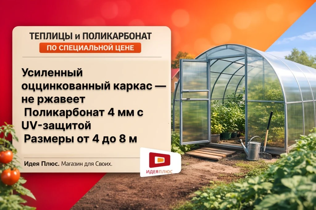 Теплицы и поликарбонат по специальной цене