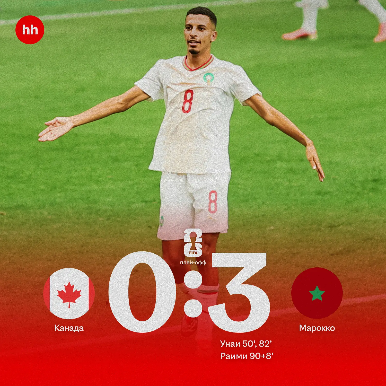 🇲🇦⚽️ Марокко выходит в 1/4 финала ЧМ − там африканцы сыграют либо с Францией, либо с ...