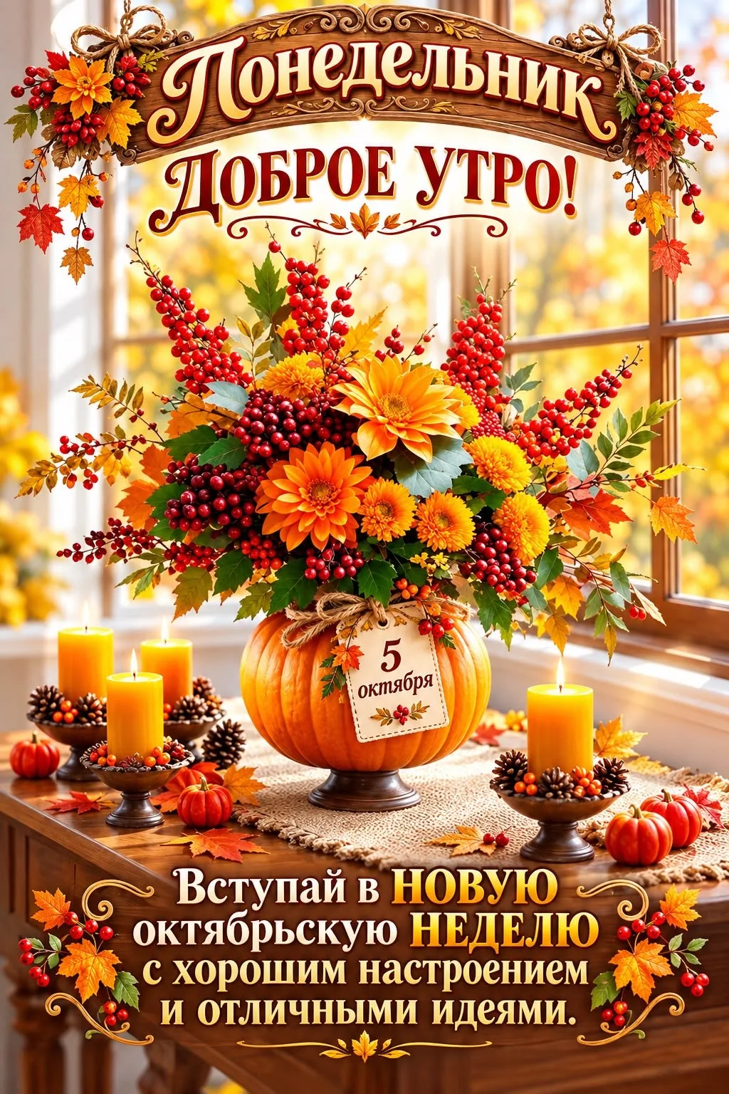 С добрым утром понедельника!🍂🍁