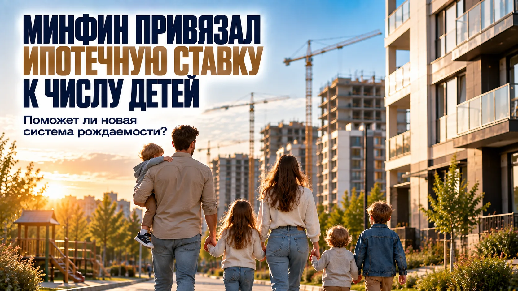 Минфин привязал ипотечную ставку к числу детей. Поможет ли новая система рождаемости?