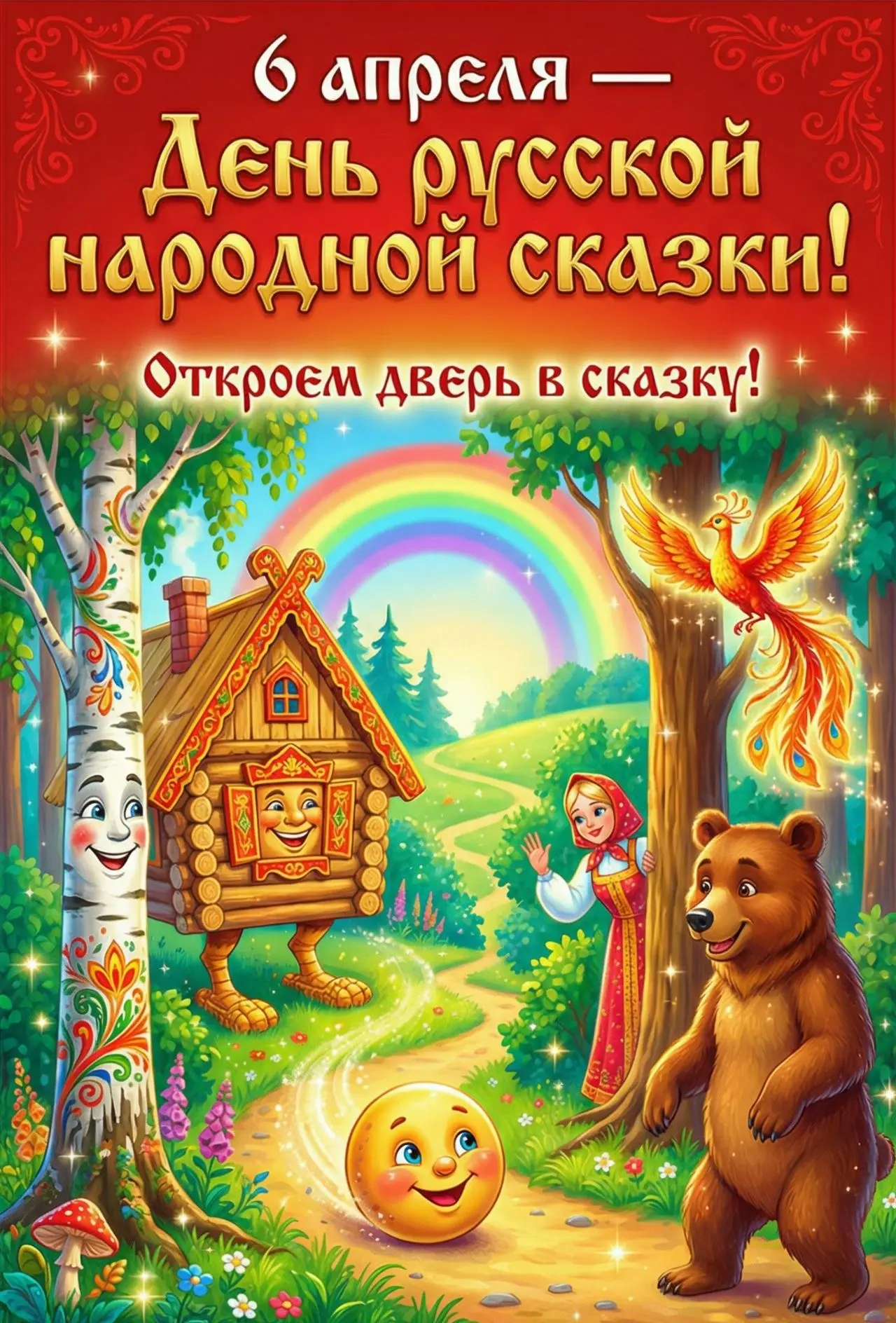 6 АПРЕЛЯ ДЕТСКИЙ САД ОТМЕЧАЕТ                          ДЕНЬ РУССКОЙ НАРОДНОЙ СКАЗКИ