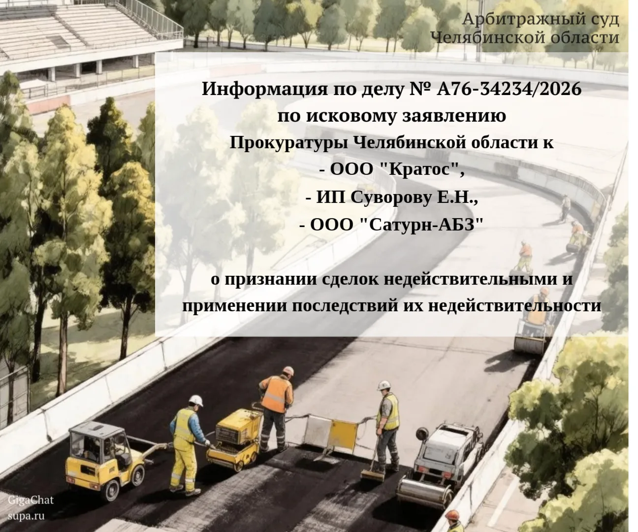 ⚖️  Информация по делу № А76-34234/2026