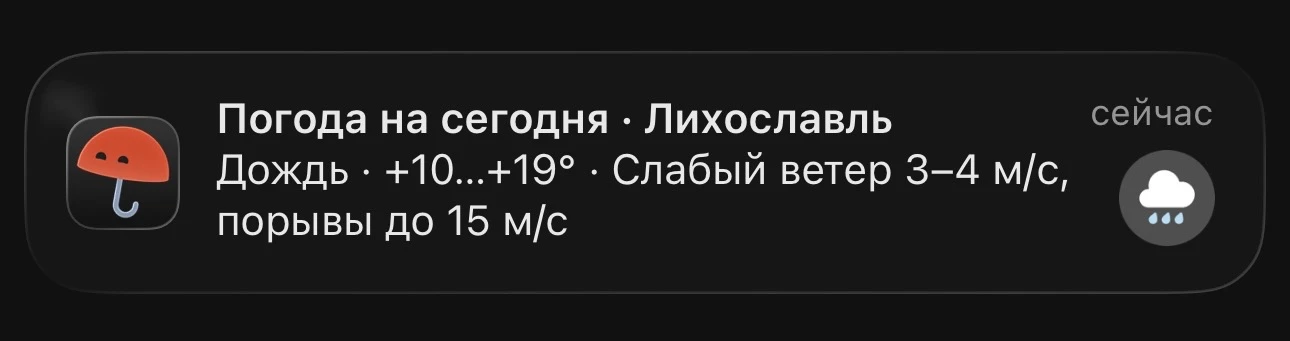 ☔️ Погода сегодня