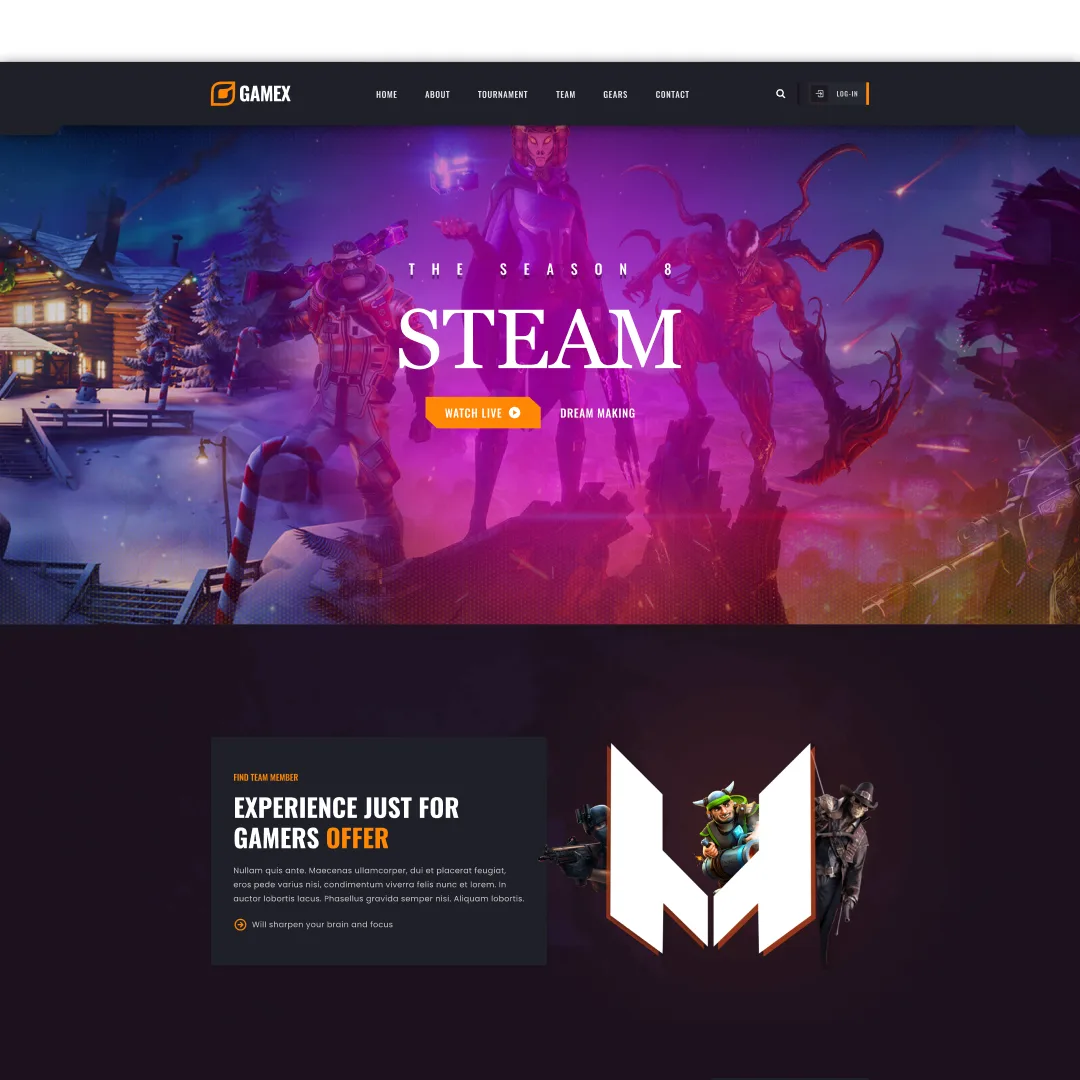 Landing page - Игровая платформа