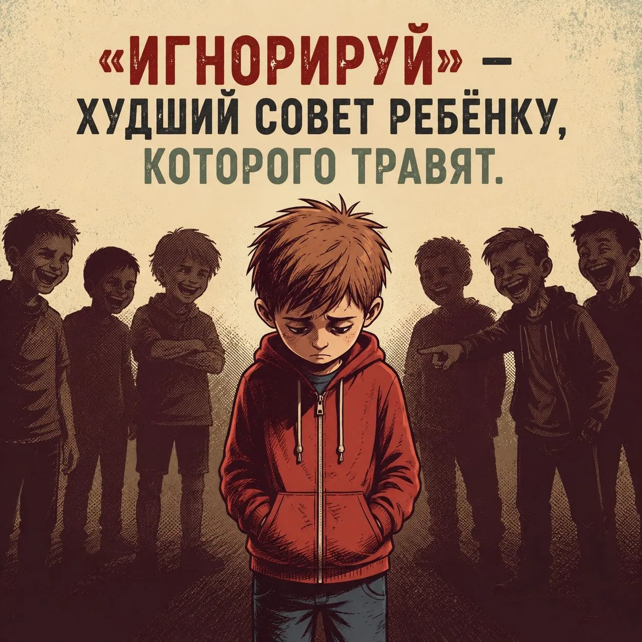 Никогда не учите ребенка игнорировать, если его травят на улице🛑Обычно у родителей две...