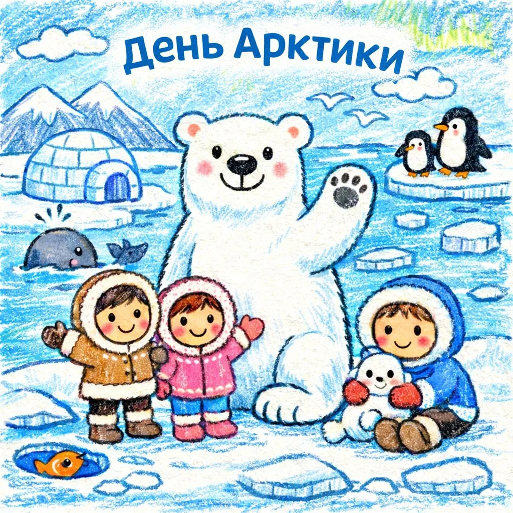 Холодными красками о теплых чувствах: рисуем Арктику!

В преддверии Дня Арктики (28 февраля) наши ма