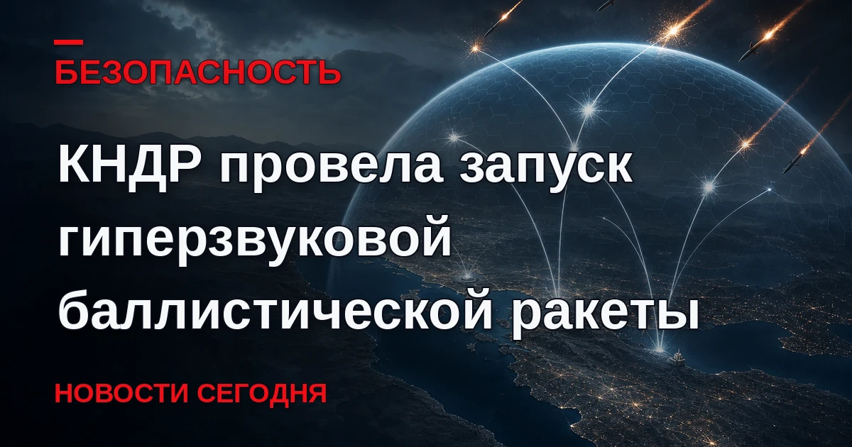КНДР в субботу провела запуск гиперзвуковой баллистической ракеты средней дальности, ко...