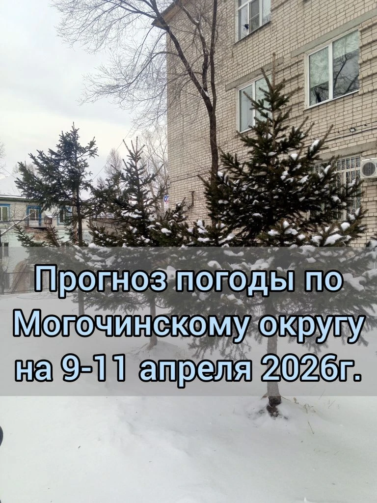 🌤️Прогноз погоды по Могочинскому округу на 9 апреля – 11 апреля    📆9 апреля преимущественно без 