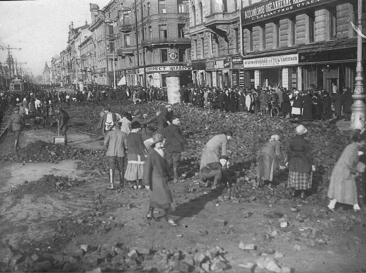 🌊 Невский после большой воды. Ленинград, сентябрь 1924 года.