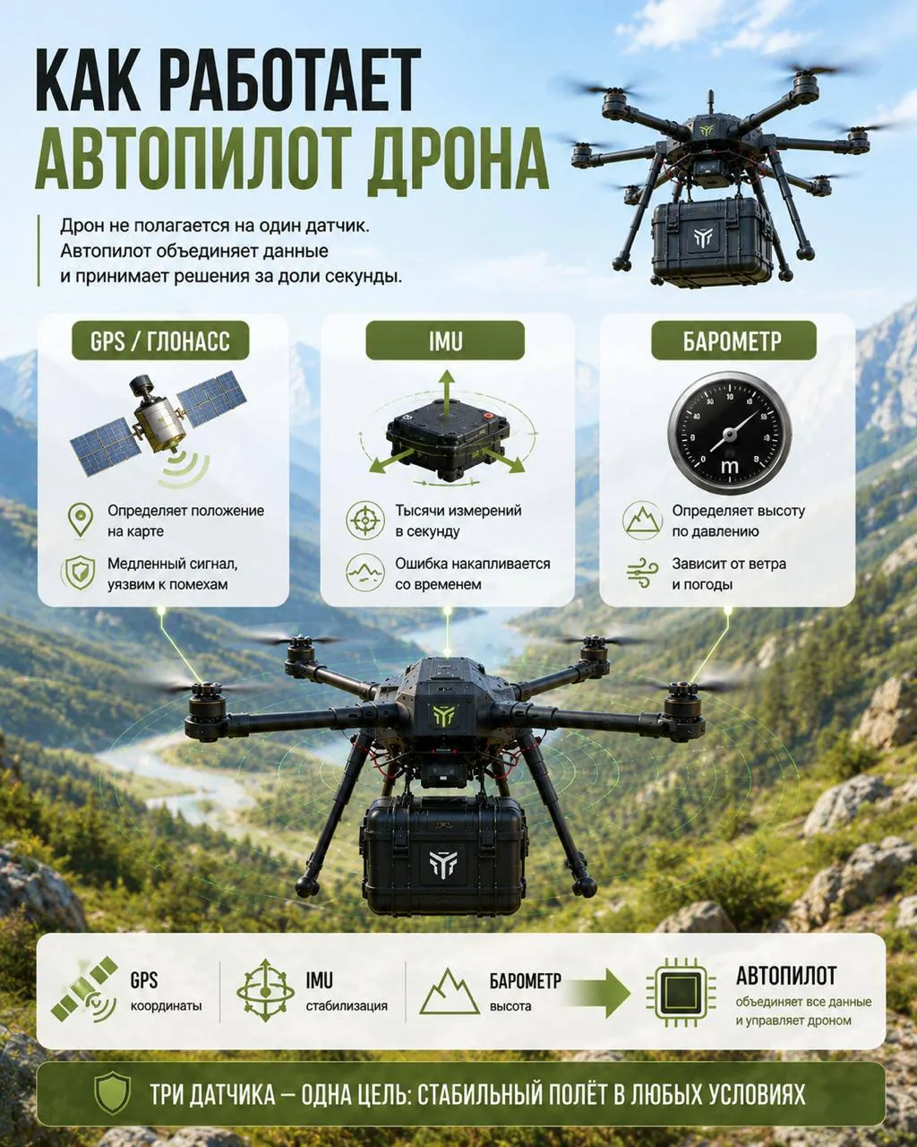 Дрон не летит по одному датчику, разбираем почему, и что это значит для оператора в поле.