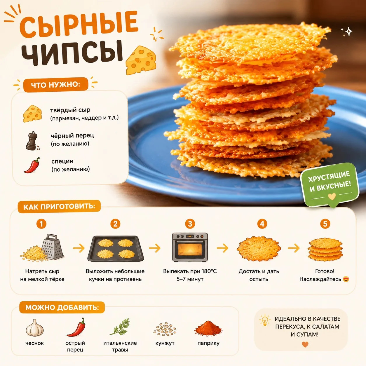 🧀 СЫРНЫЕ ЧИПСЫ ✨