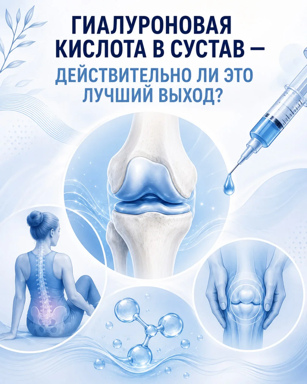 Гиалуроновая кислота в сустав — действительно ли это лучший выход?