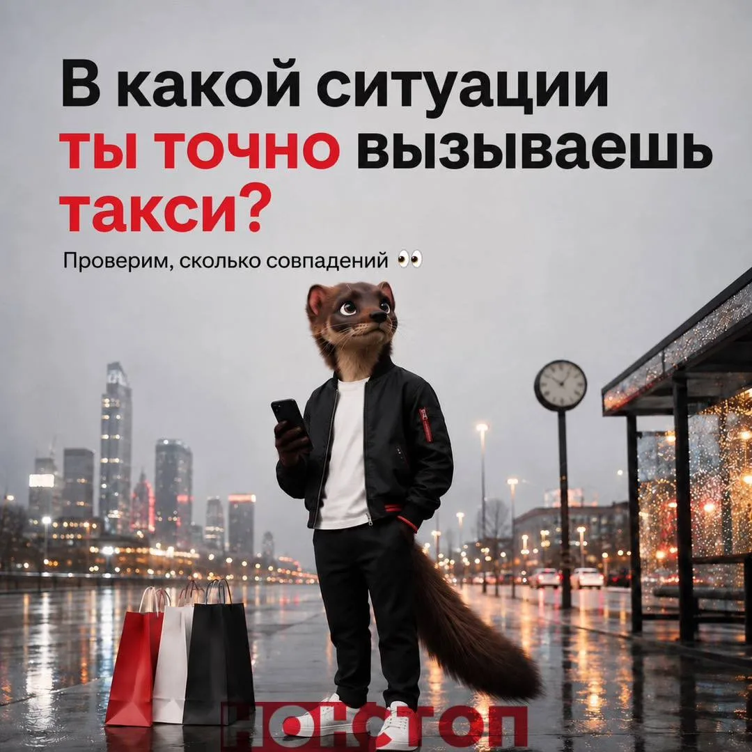 А в какой ситуации ты точно вызываешь такси? 🎁