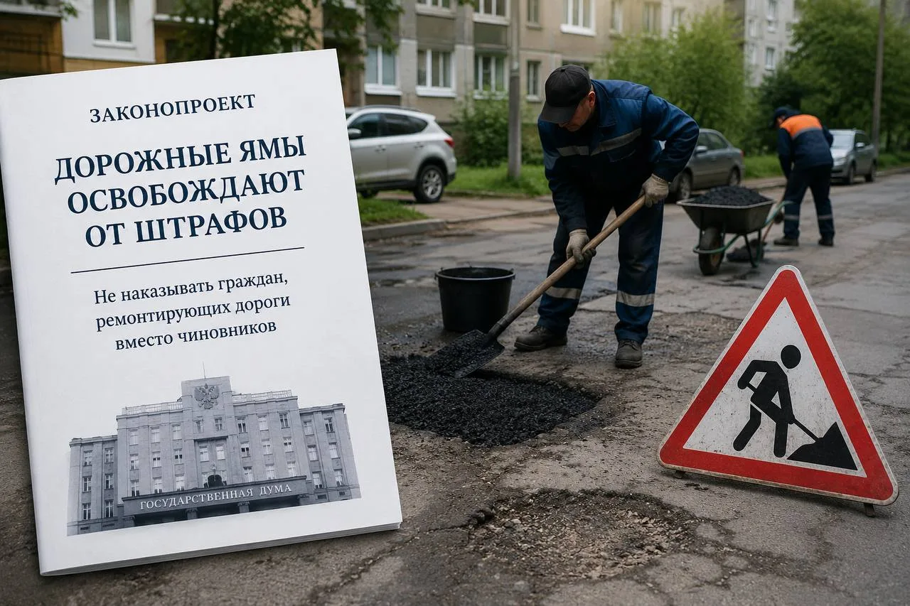 В Госдуму внесли законопроект об отмене штрафов за самостоятельный ремонт дорог