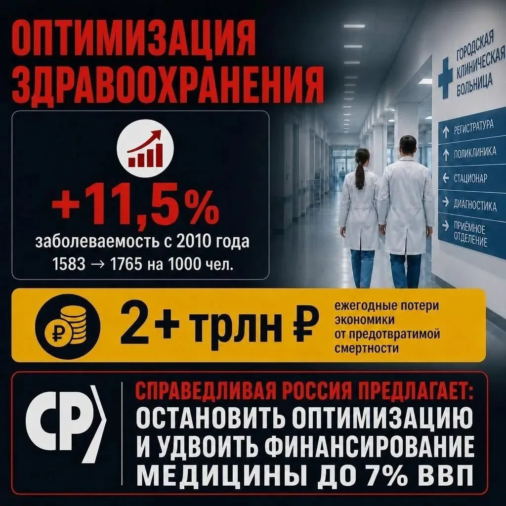 Вместо оптимизации нужно вдвое увеличить госрасходы на медицину
