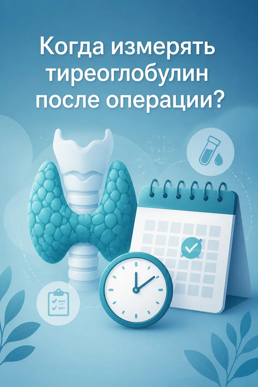 Когда измерять тиреоглобулин после операции? 🔬

Отвечаем на вопросы, чтобы вы понимали свой план на