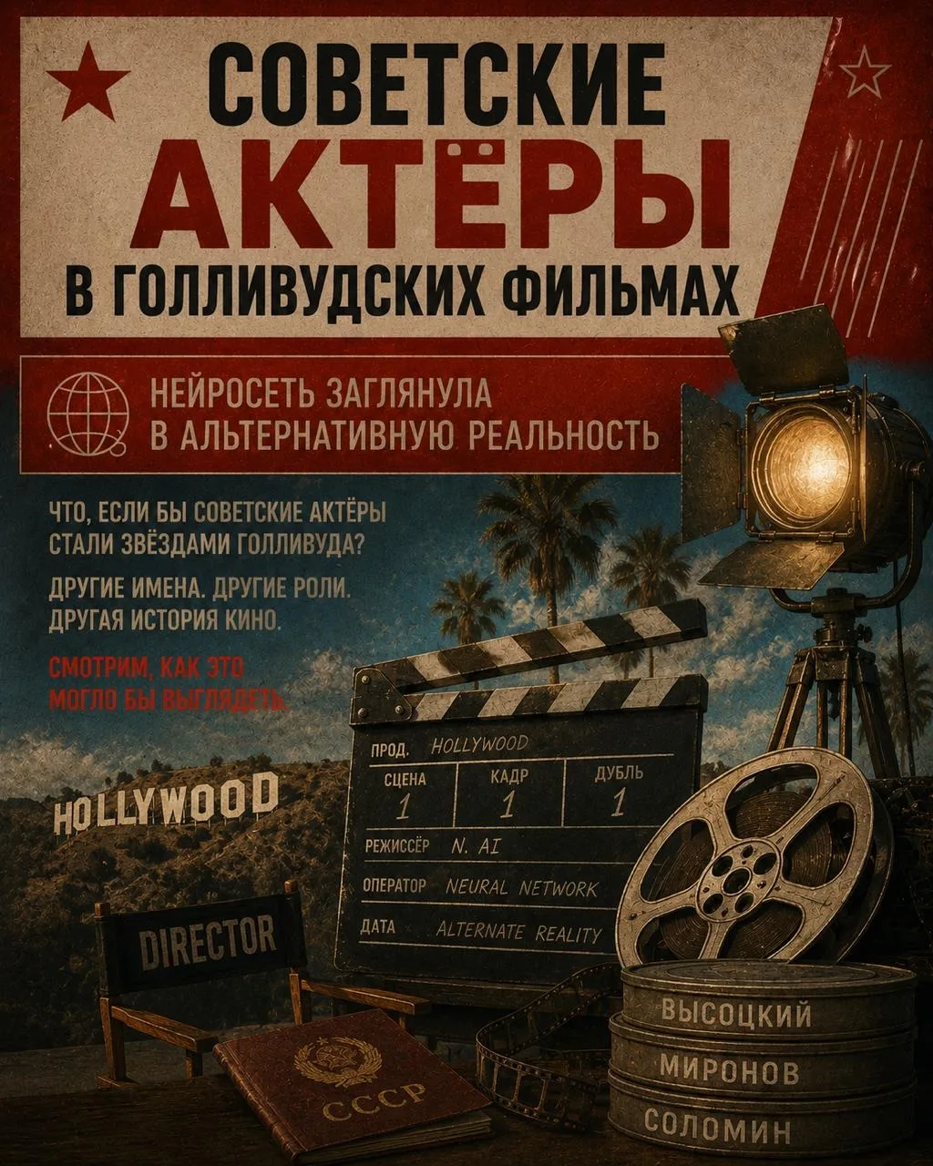 Нейросеть заглянула в альтернативную реальность. 🎬🤖

Что, если бы советские актёры сыграли главные