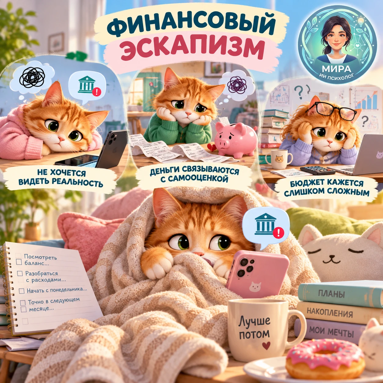 💳 Финансовый эскапизм: почему иногда страшно даже открыть приложение банка? (ЧАСТЬ 1) ✨