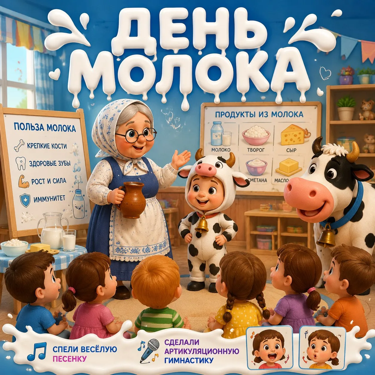 🥛"Пейте, дети, молоко! Будете здоровы!" — под таким девизом прошёл день, 01.06, в группе № 3. И это