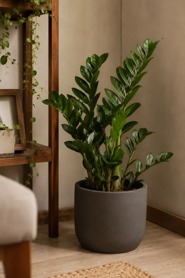 🌿 Замиокулькас любит, когда его оставляют в покое