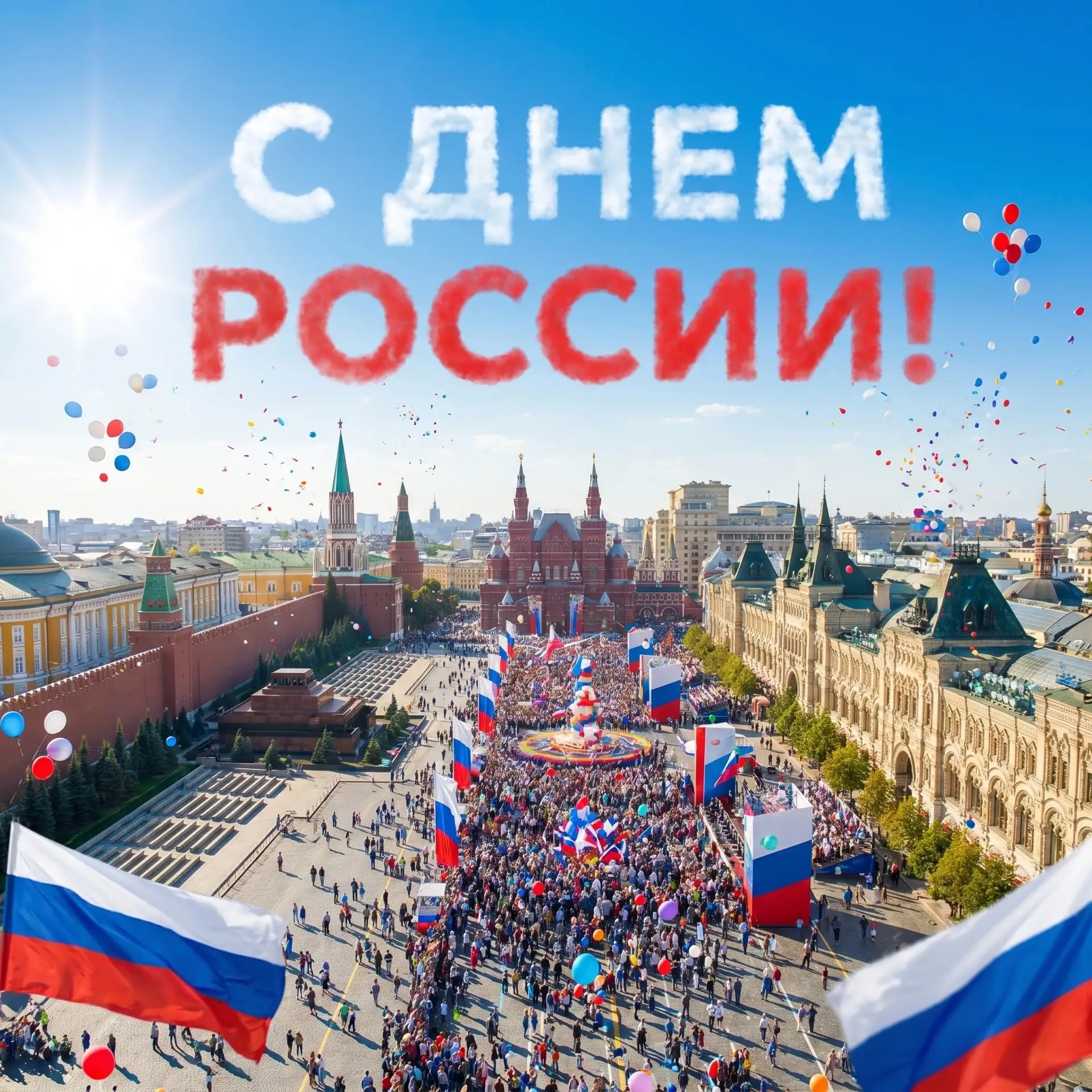 С Днем России! 
 
🇷🇺 Наша страна — это густые леса, величественные горы, бескрайние океаны, моря, 