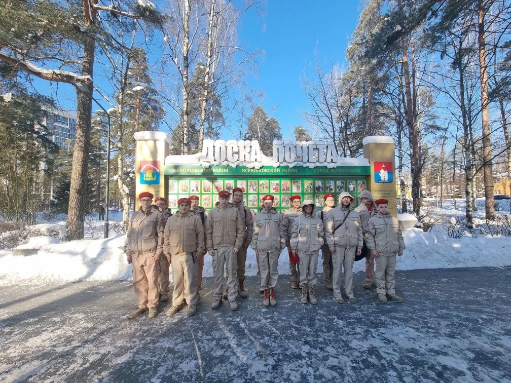 🇷🇺Наши юнармейцы на районном мероприятии «День защитника Отечества»  ✅19 февраля 2026 года в МАУ «Вс
