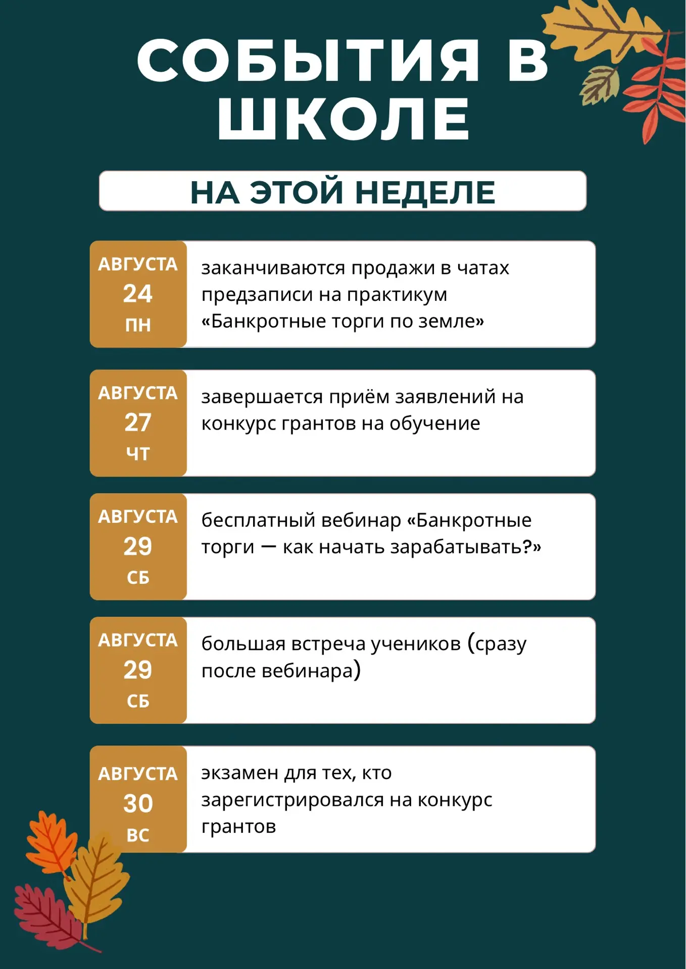 Не пропустить главное! 📌