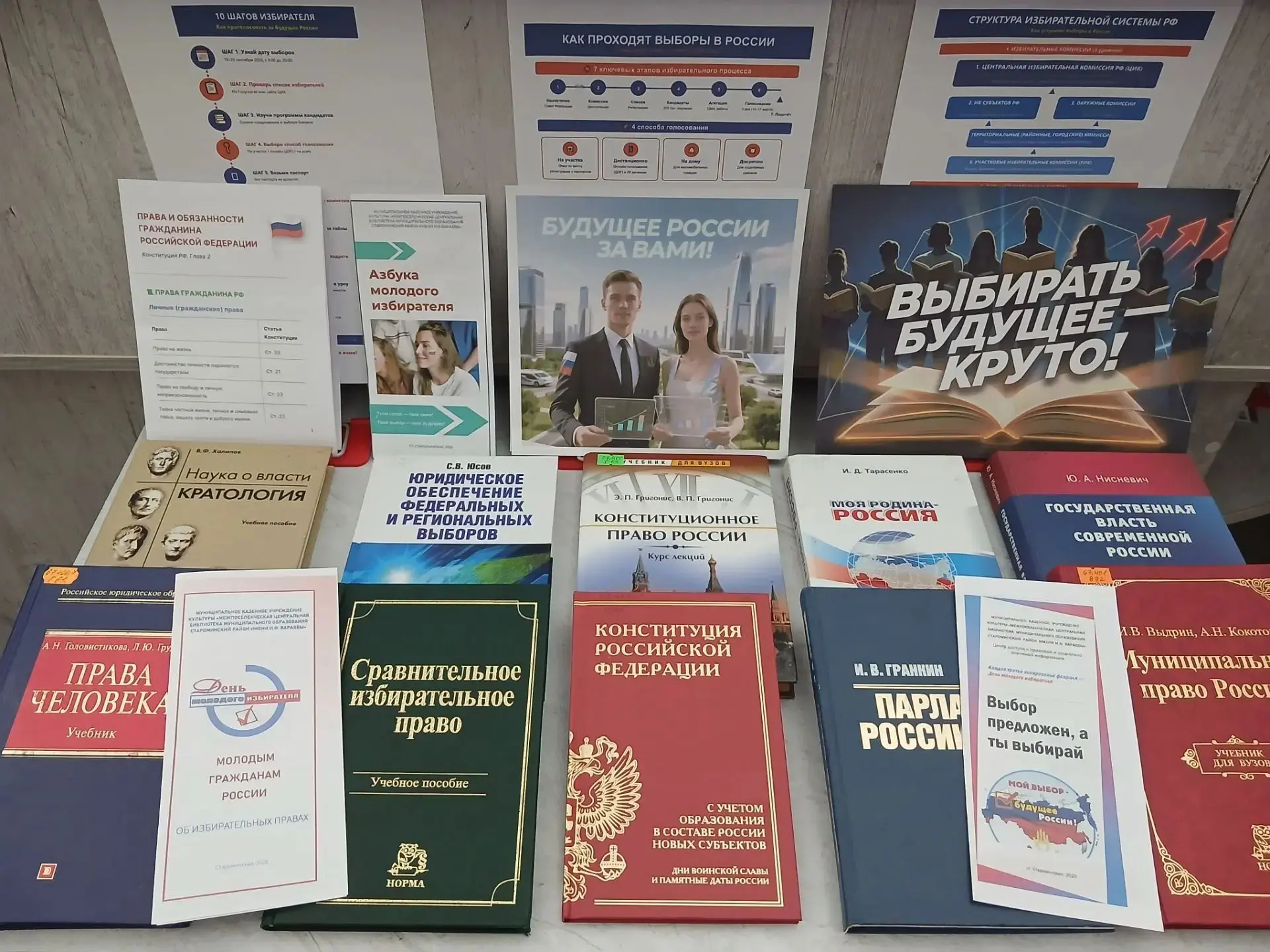 📚 «Будущее России за вами!» — книжная выставка к Единому дню голосования