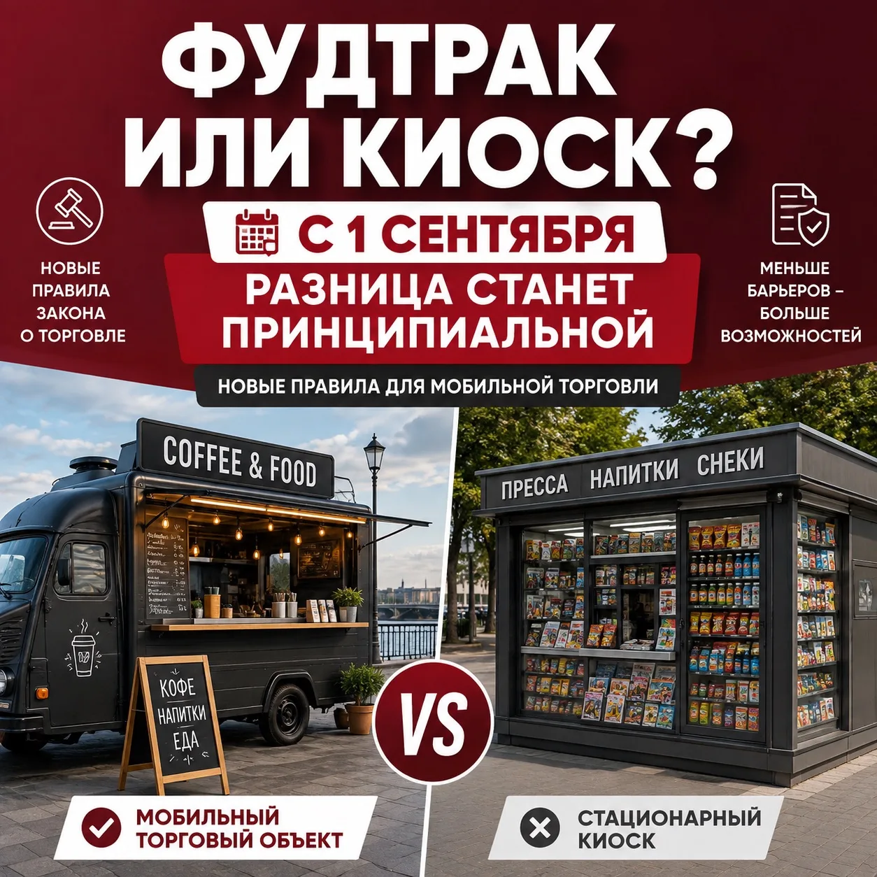 Фудтрак или киоск? С 1 сентября разница станет принципиальной