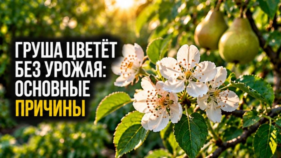 Груша цветёт без урожая: основные причины