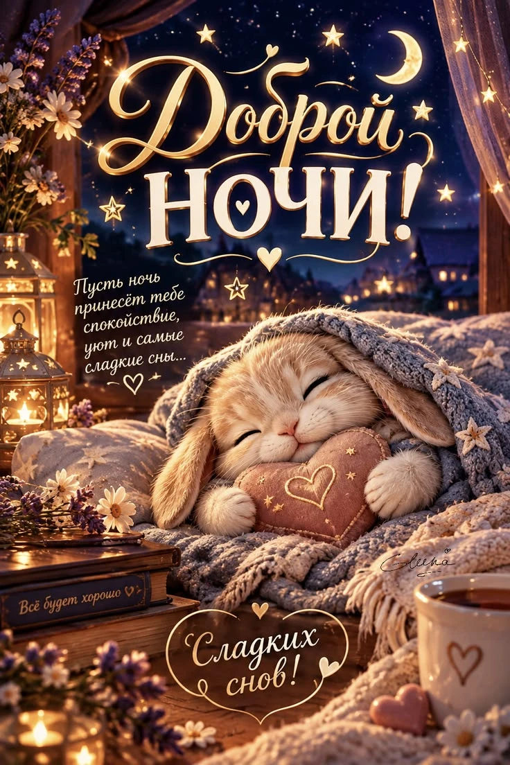 Доброй ночи! Чудесных сновидений! До завтра! ✨🌙