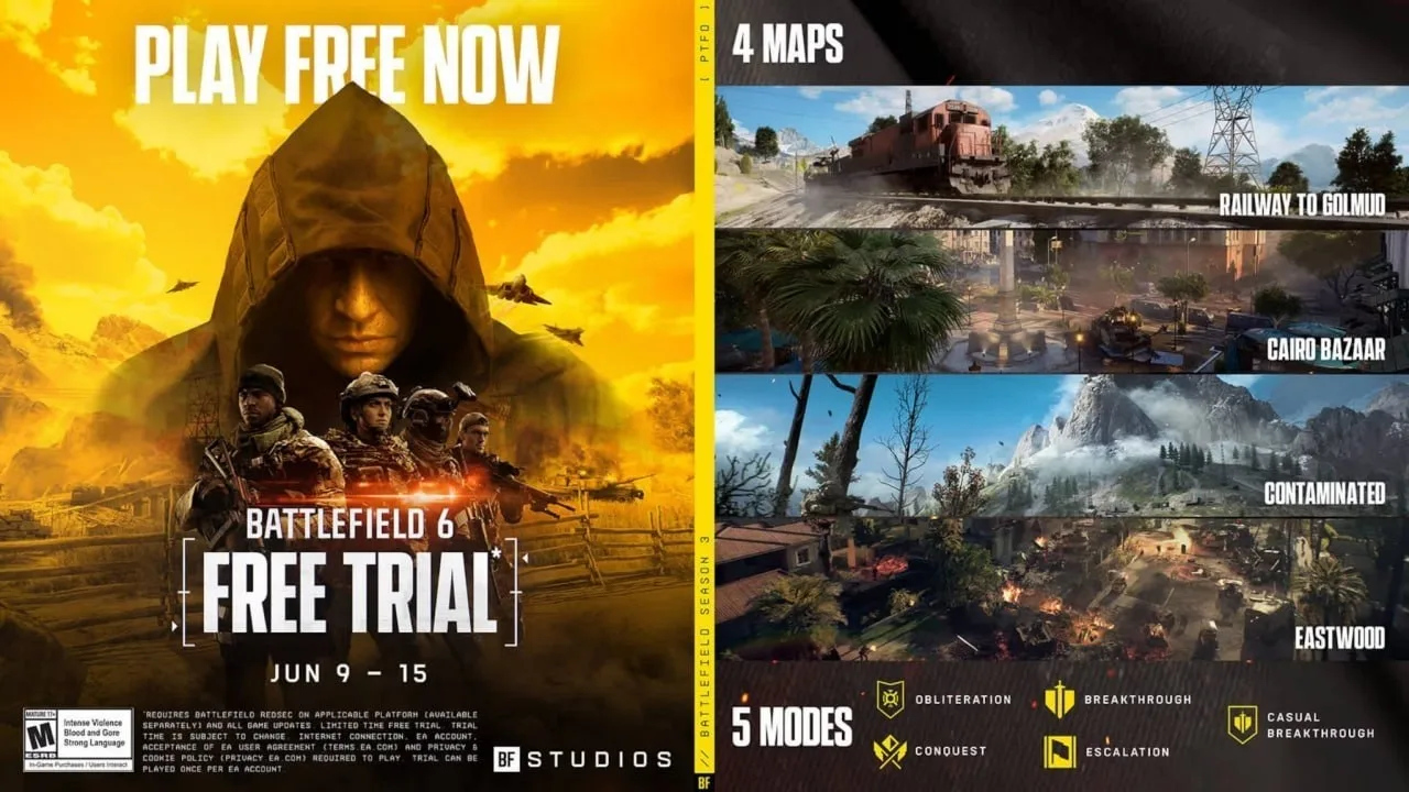 💥 Battlefield 6 стала бесплатной — сыграть в шутер можно до 15 июня на Xbox Series, PS...