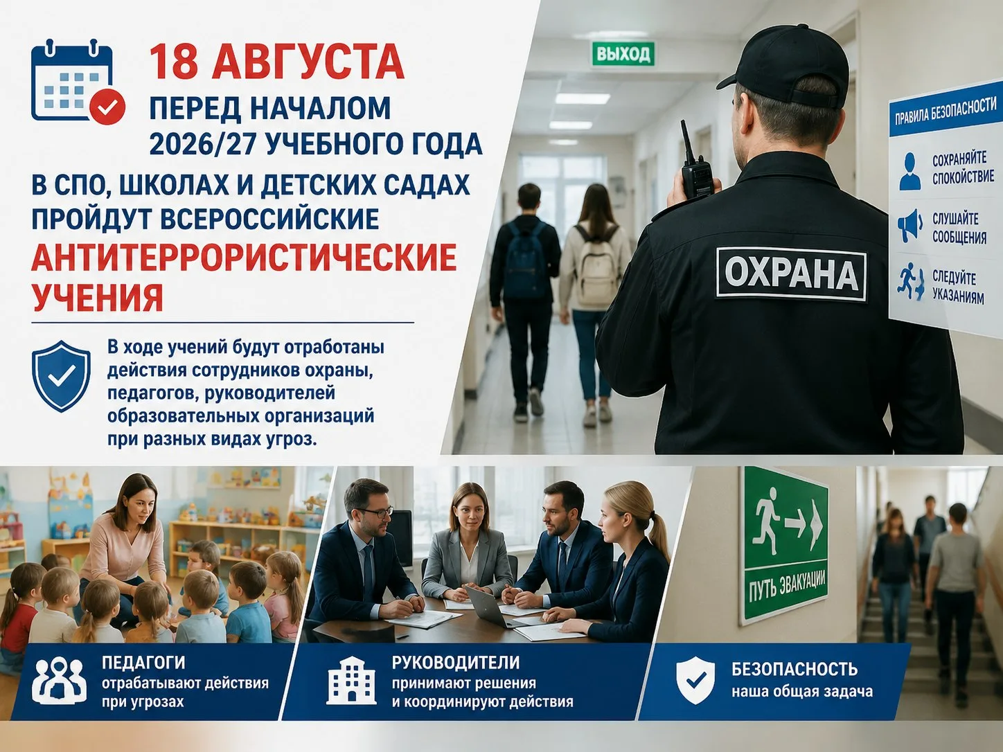 18 августа перед началом 2026/27 учебного года в СПО, школах и детских садах пройдут вс...