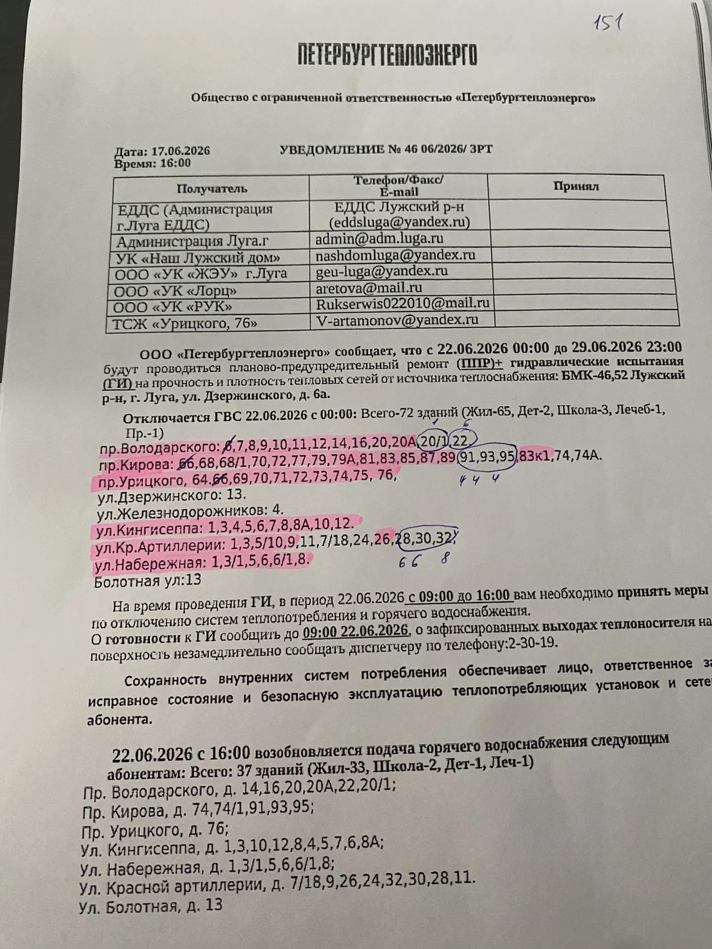 ВНИМАНИЕ! ОТКЛЮЧЕНИЕ ГВС!