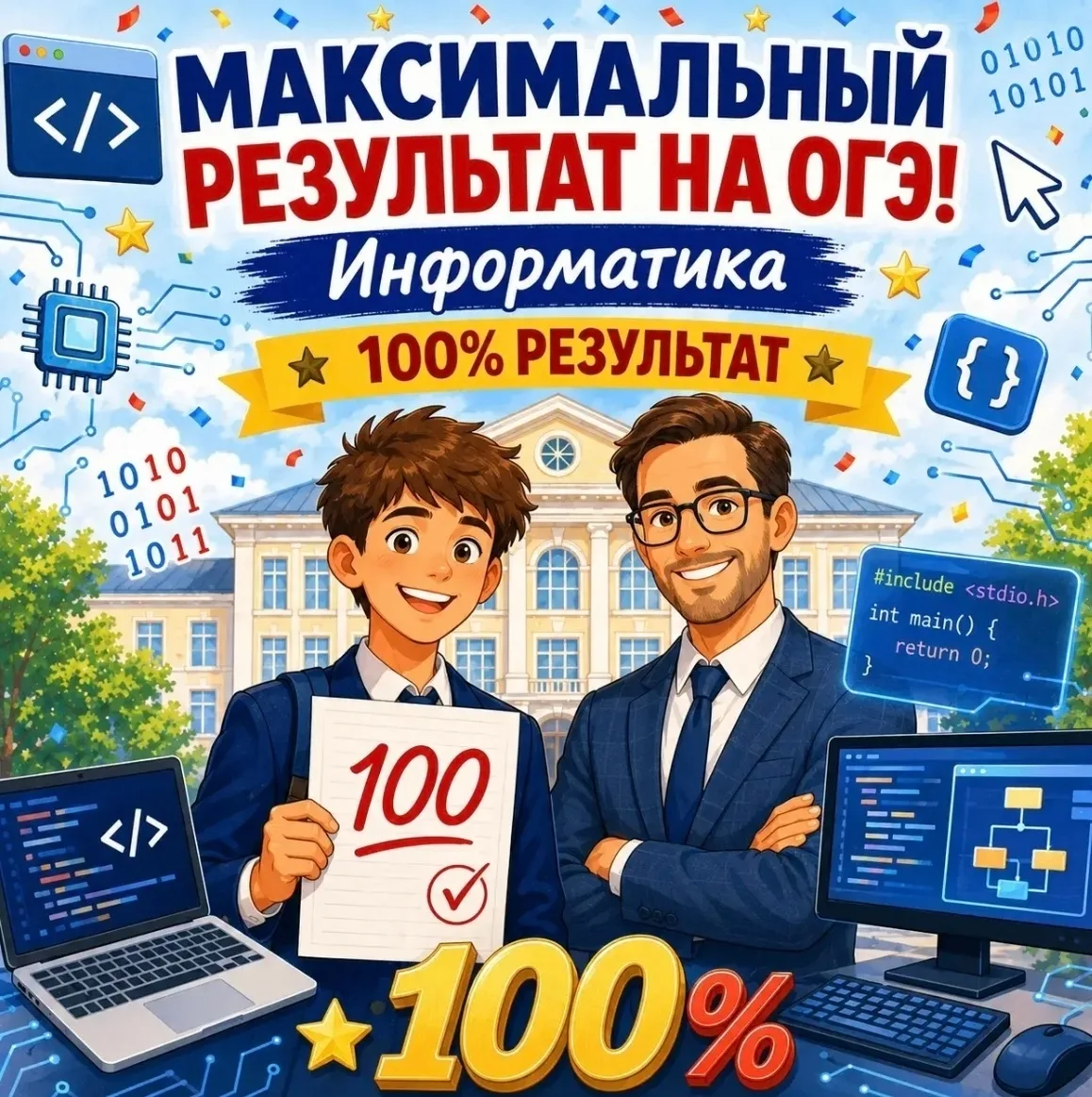 Максимальный результат на ОГЭ по информатике!
