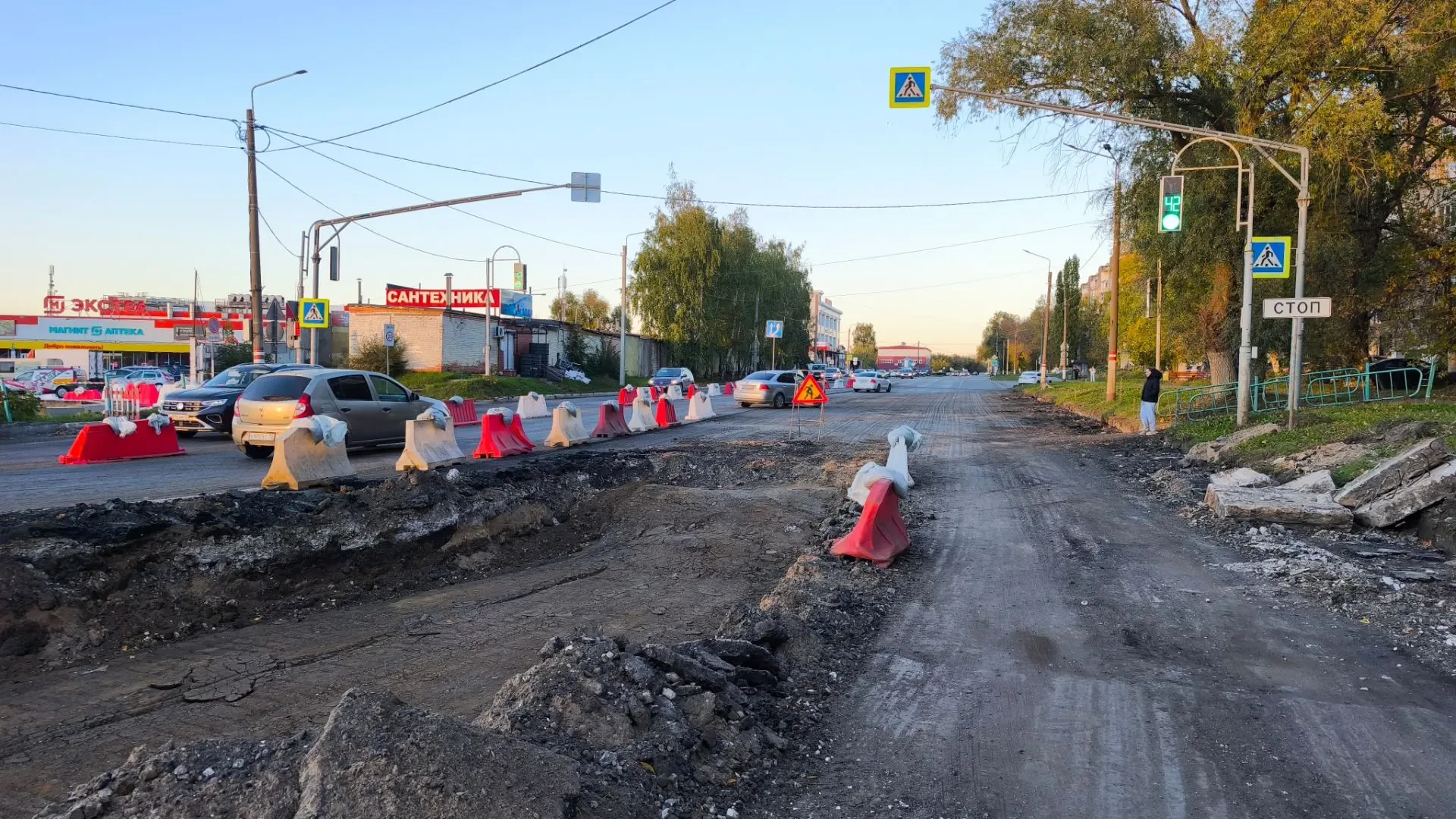 В Саранске реконструируют кольцевую развязку на Севастопольской — её перестраивают под ...