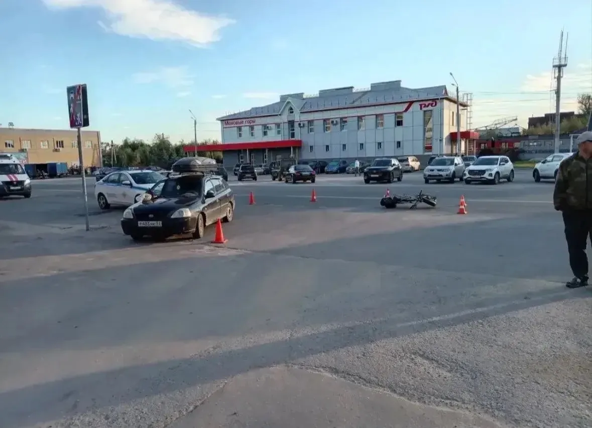 Авария с электровелосипедом на Бору