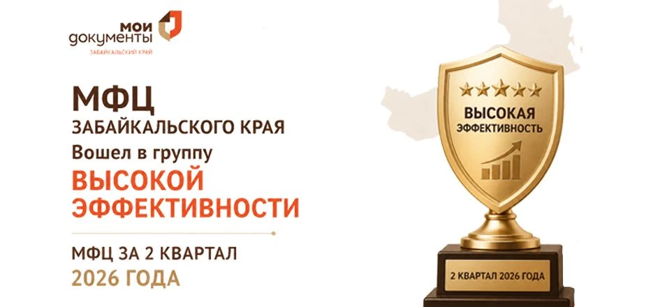Многофункциональный центр Забайкальского края вошел группу высокой эффективности по рез...