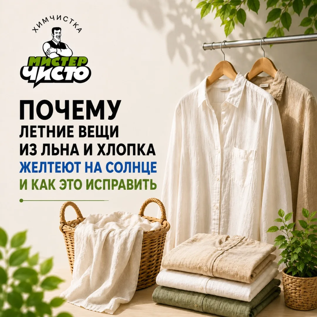 ☀️ Почему летние вещи желтеют на солнце?