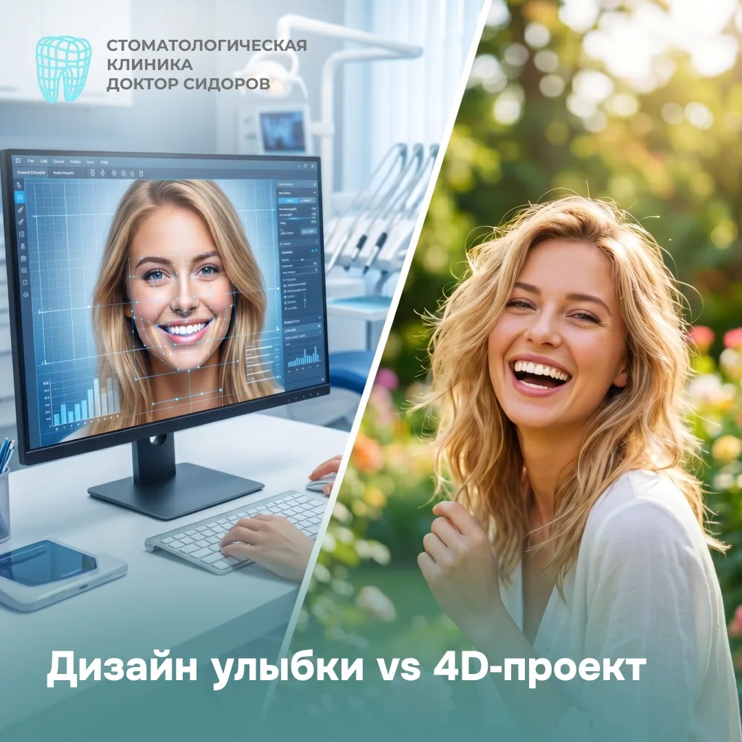 ✨ Дизайн улыбки vs 4D‑проект. Разница как между картинкой и жизнью